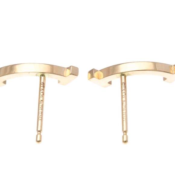 Tiffany Tiffany T Smile Earrings No Stone Pink Gold (18K) Stud Earrings Pink ...